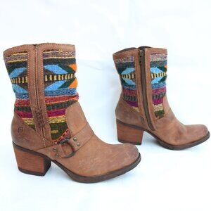BORN Western Aztec Leather boots by Born Size 9